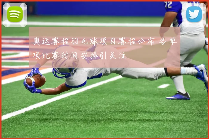 奥运赛程羽毛球项目赛程公布 各单项比赛时间安排引关注